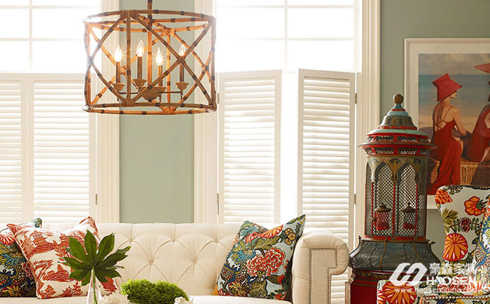 美式家具与古典风格灯的搭配图
